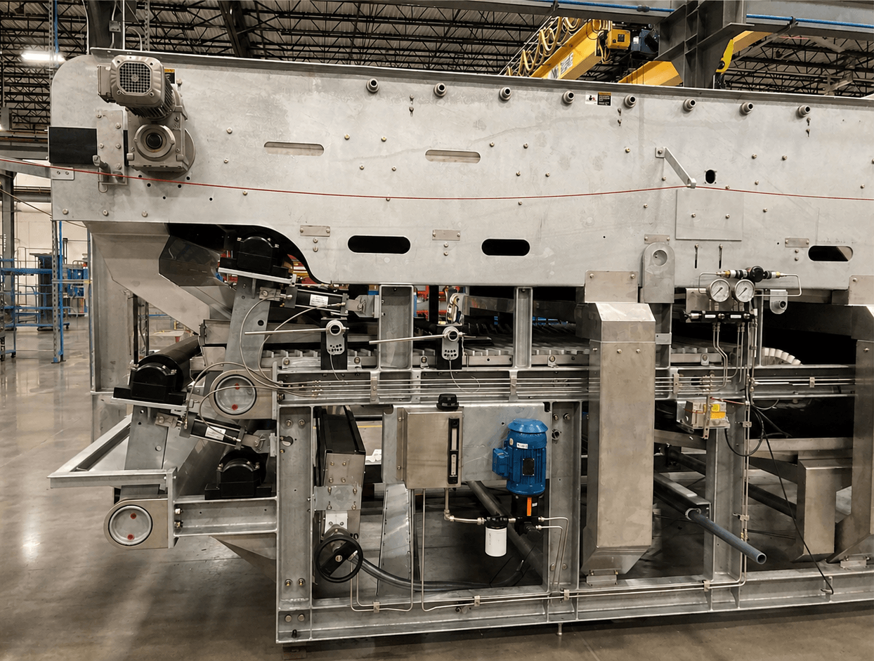 Top belt press dewatering equipment