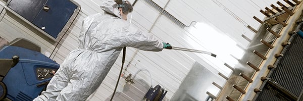 Man cleaning an Alfa Laval Compabloc heat exchanger