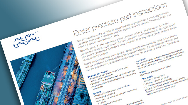 Alfa Laval boiler pressure part inspection